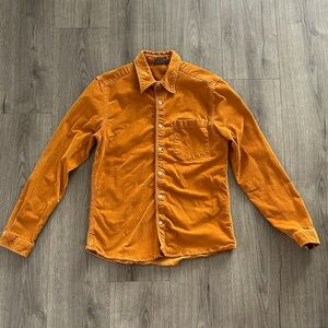 ASOS Orange Corduroy Button-Up Shirt